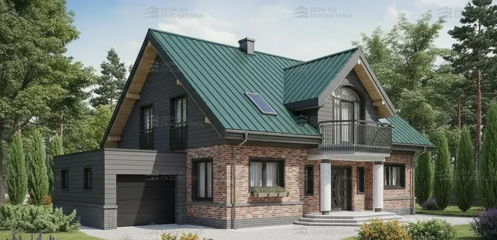 Проект Двухэтажный дом 15 на 11, 175 м2