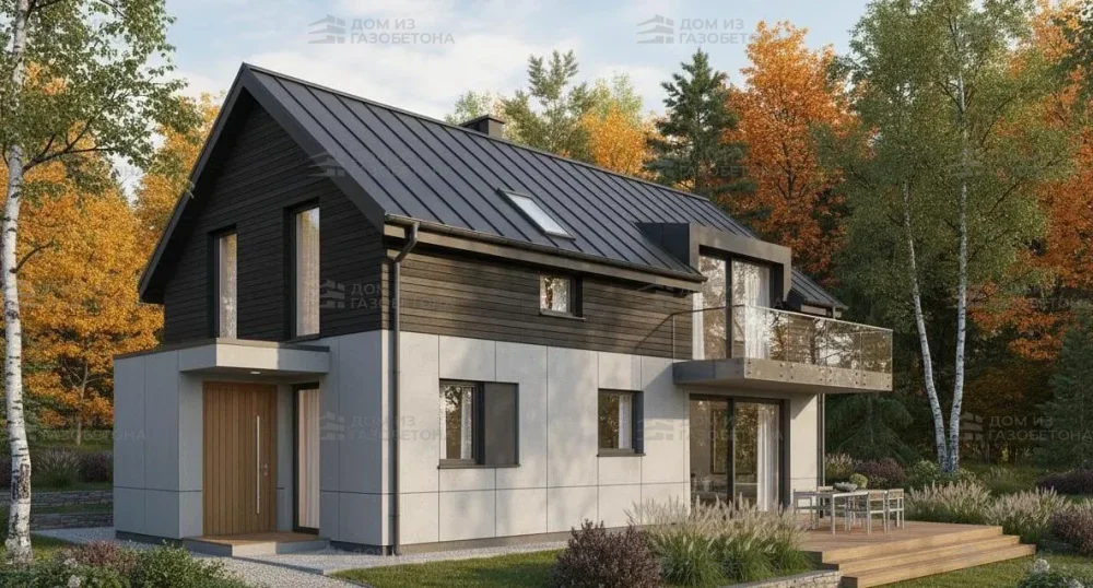 Проект Двухэтажный дом 16 на 11, 162 м2