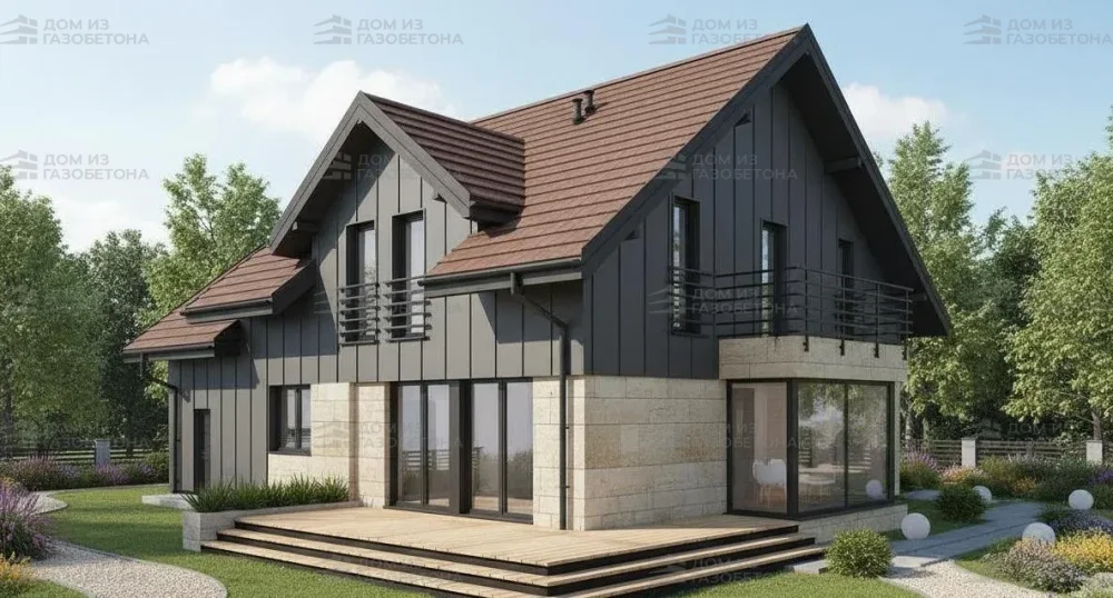 Проект Двухэтажный дом 17 на 11, 221 м2