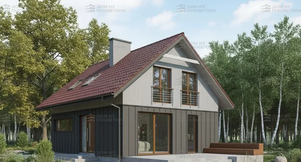 Проект Двухэтажный дом 7 на 12, 105 м2