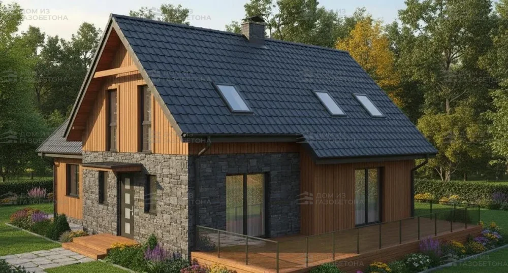 Проект Двухэтажный дом 14 на 8, 157 м2