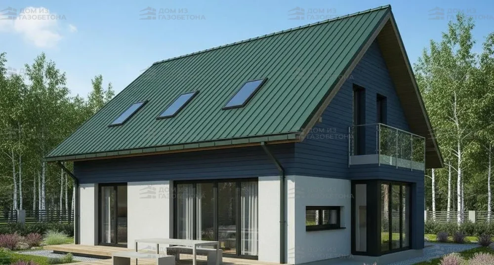 Проект Двухэтажный дом 10 на 10, 119 м2