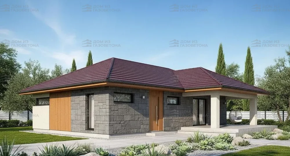 Проект Одноэтажный дом 13 на 25, 199 м2