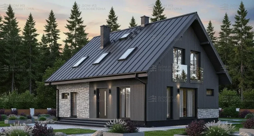 Проект Двухэтажный дом 11 на 11, 130 м2