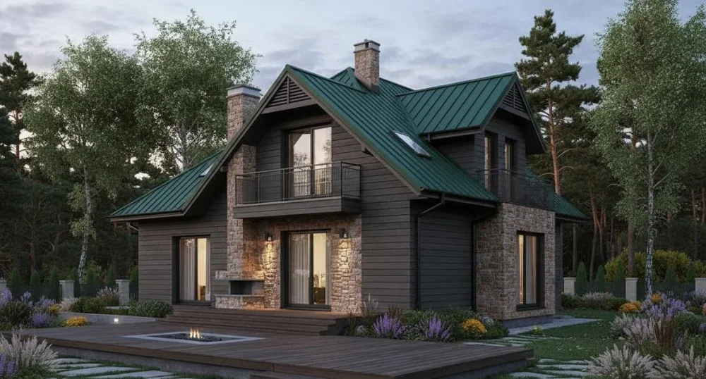 Проект Двухэтажный дом 12 на 14, 174 м2