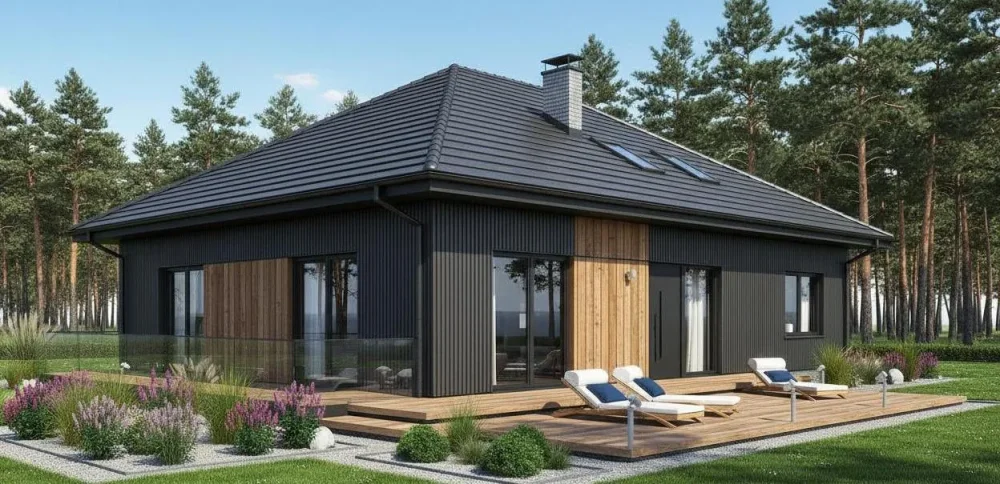 Проект Двухэтажный дом 15 на 15, 209 м2