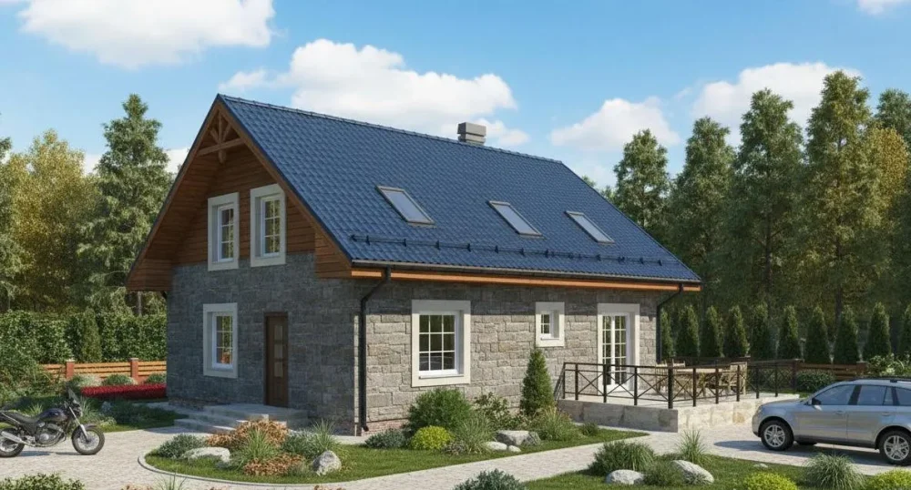 Проект Двухэтажный дом 12 на 8, 159 м2